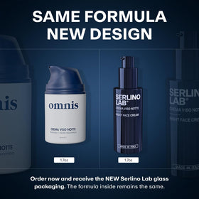 Omnis Uomo SerlinoLab creamy texture close-up demonstrating rapid absorption benefit