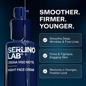 Omnis Uomo SerlinoLab with olive oil bottle highlighting nourishing ingredient benefit