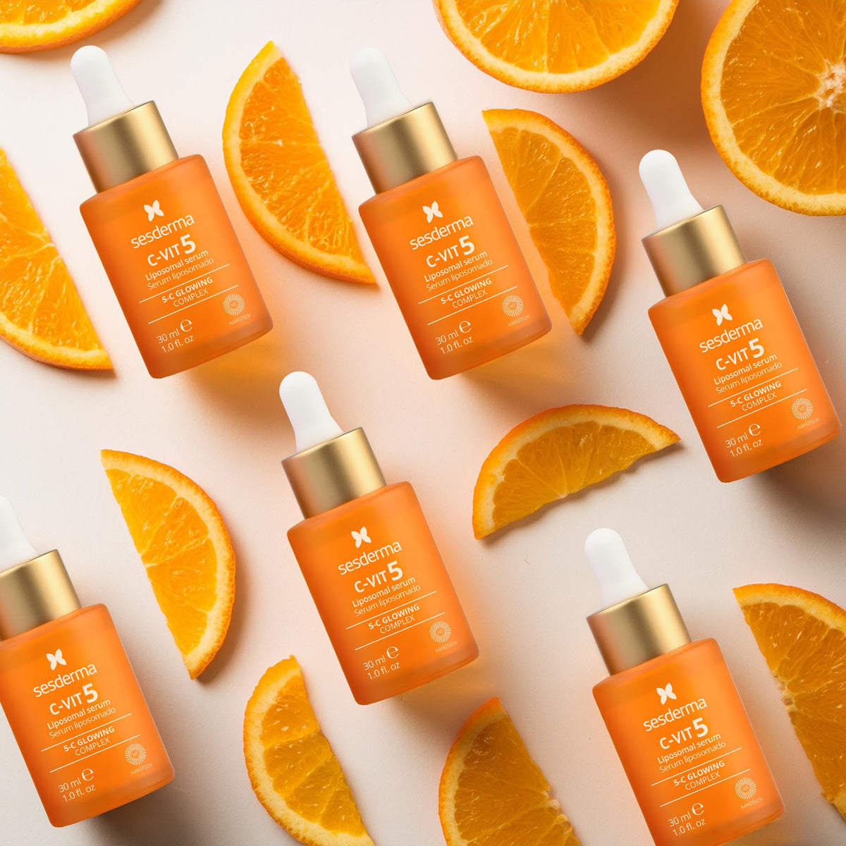 Sesderma ingredient list close-up highlighting vitamin C complex benefit