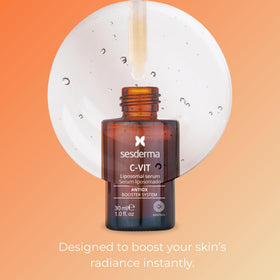Sesderma dropper dispensing serum illustrating precise application and gentle dosing