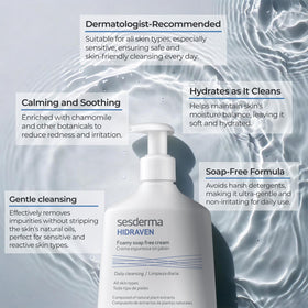 Sesderma HIDRAVEN with chamomile, aloe, mimosa and oats highlighting natural extracts