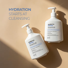 Sesderma HIDRAVEN bottle beside a common 10 oz reference showing practical size