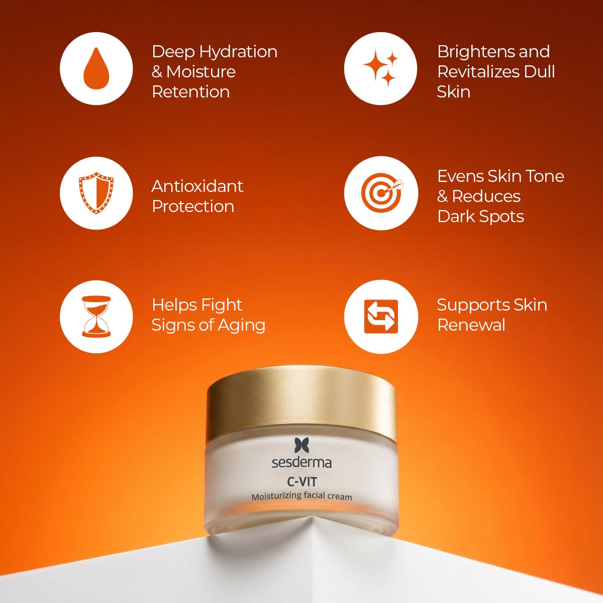 Sesderma size and ingredients label showing 1.7 fl oz and active ingredients clarity