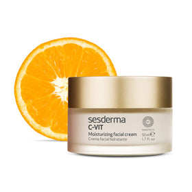 Sesderma texture closeup revealing creamy vitamin C gel-cream for fast absorption