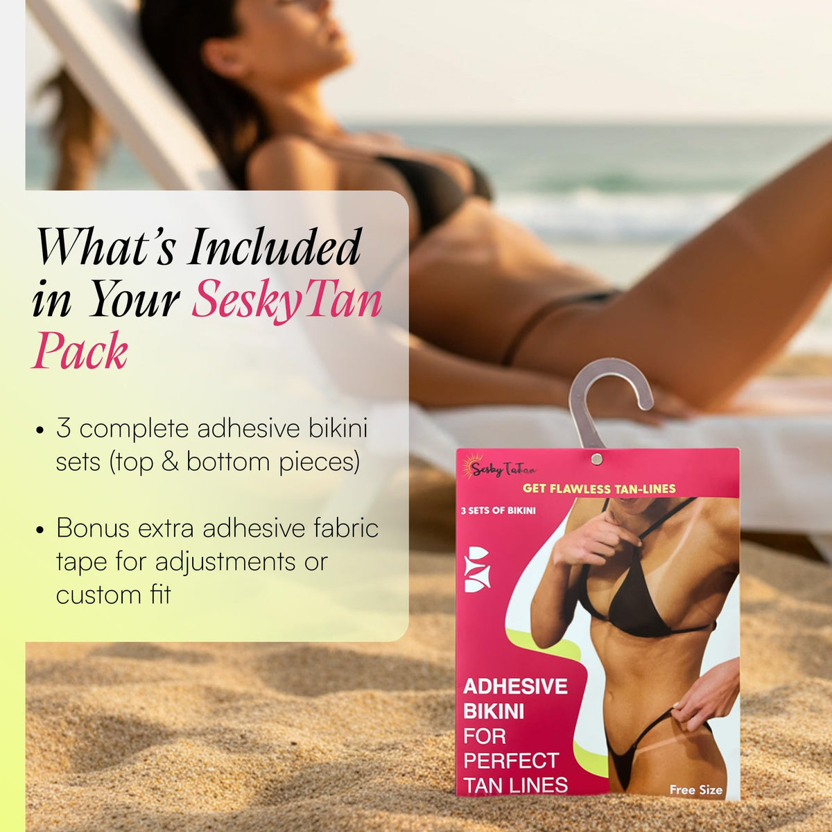 seskytan in use during spray tanning demonstrating crisp tan lines