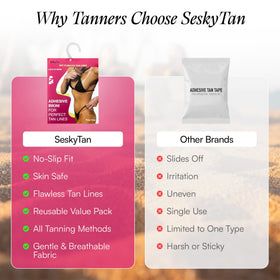 seskytan individual piece laid flat showing shape and easy application