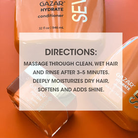 SEVEN Gazar Hydrate conditioner creamy texture close-up, demonstrates rich hydration and smoothness