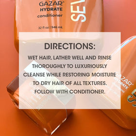 SEVEN in-shower use demonstrating hydrated, manageable hair results
