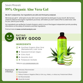 Seven Minerals gel on hand demonstrating smooth application and no stickiness