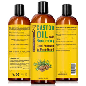 Seven Minerals bottle on bathroom shelf in lifestyle setting conveying natural self-care routine