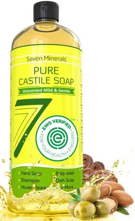 Seven Minerals front bottle showing label and size with clear benefit