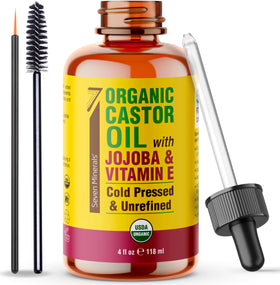 Seven Minerals glass bottle front view showing label and clean packaging benefit