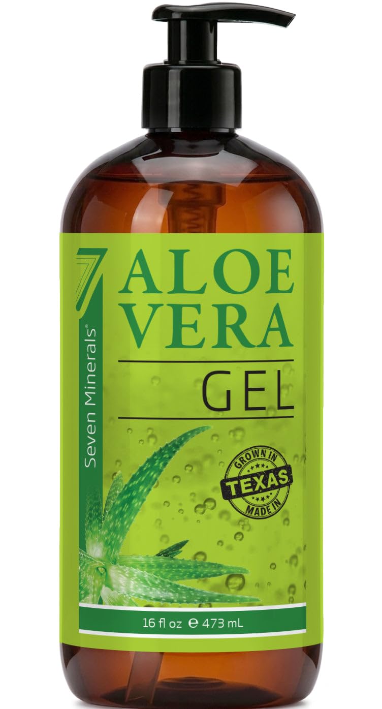 Seven Minerals front packaging 16oz pump showing product size and convenience