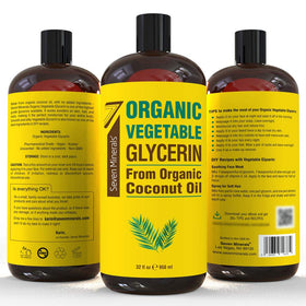 Seven Minerals glycerin used in DIY bathroom skincare routine for hydration