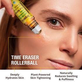 Seven Minerals ingredient bottles castor frankincense jojoba highlighting clean formulation