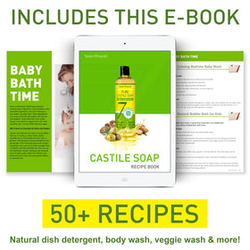 Seven Minerals diluted soap in a kitchen sink demonstrating eco-cleaning use