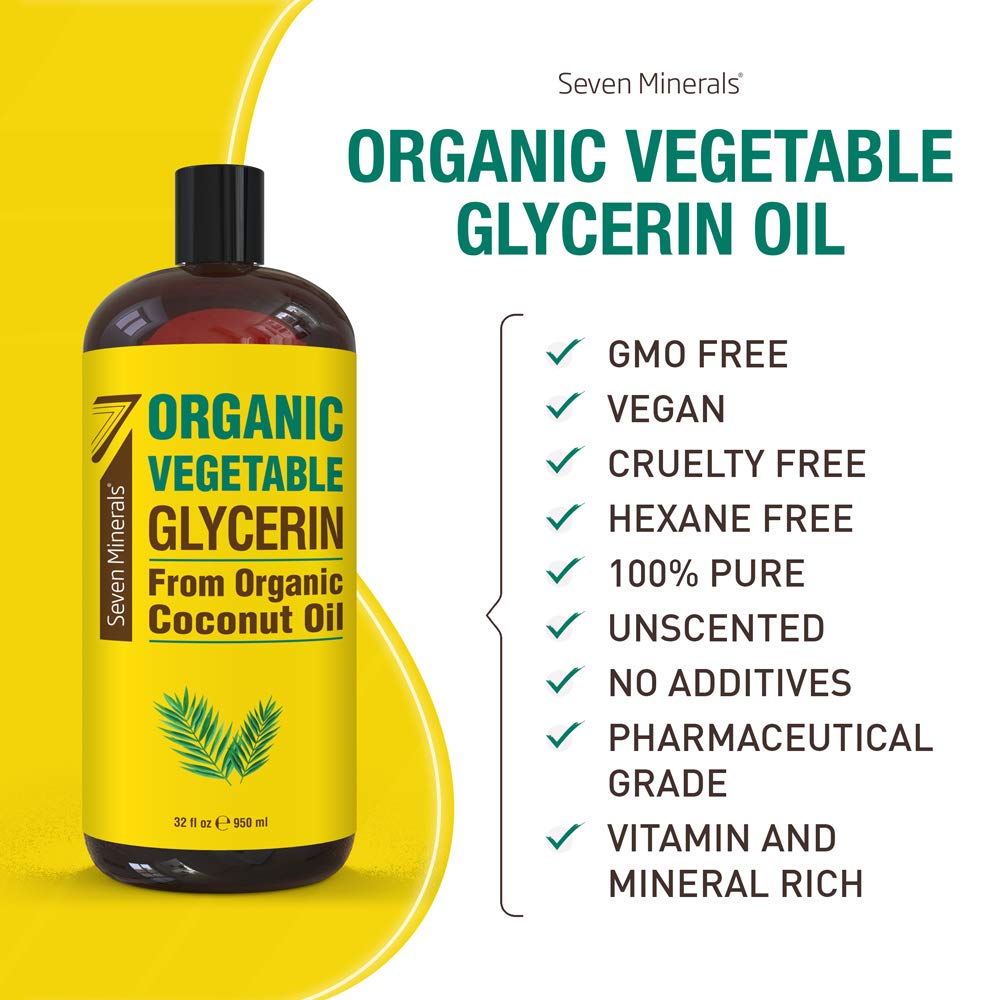 Seven Minerals label detail highlighting organic coconut source and purity