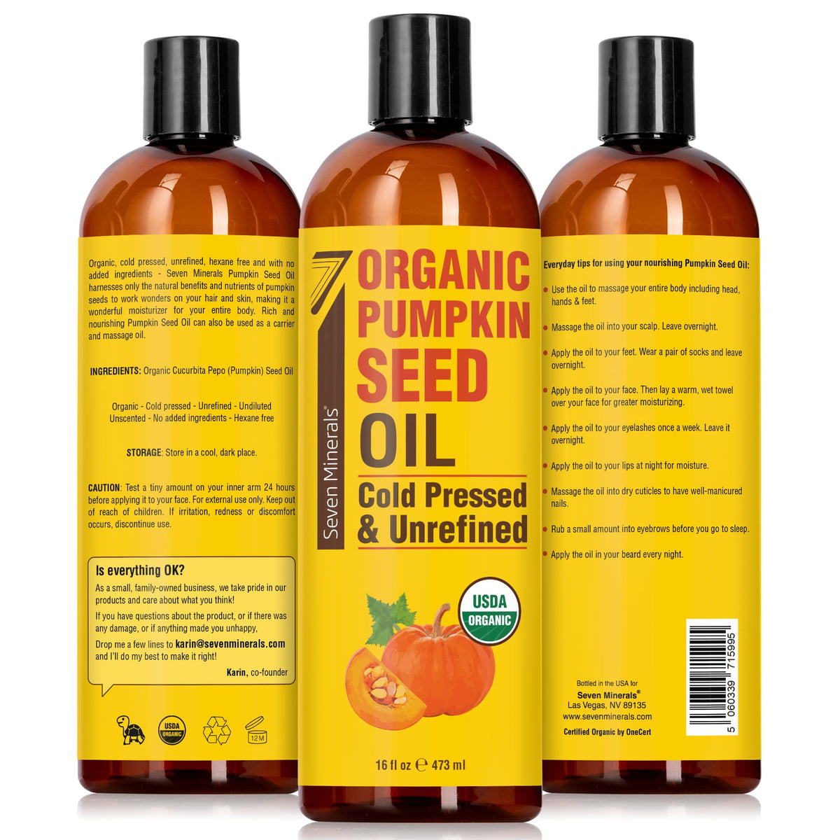 Seven Minerals bottle on bathroom vanity highlighting daily routine convenience benefit