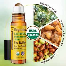 Seven Minerals roller in use under-eye application for quick brightening and refresh