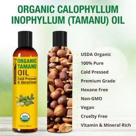 Seven Minerals Tamanu Oil texture close-up highlighting light absorption