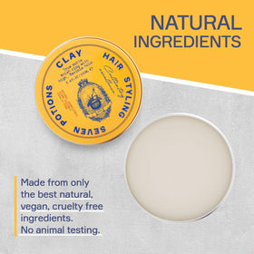 SEVEN POTIONS clay texture close-up highlighting matte, easy-to-work consistency