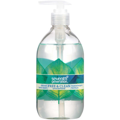 Seventh Generation front packaging showing eight 12 fl oz bottles and clean countertop benefit