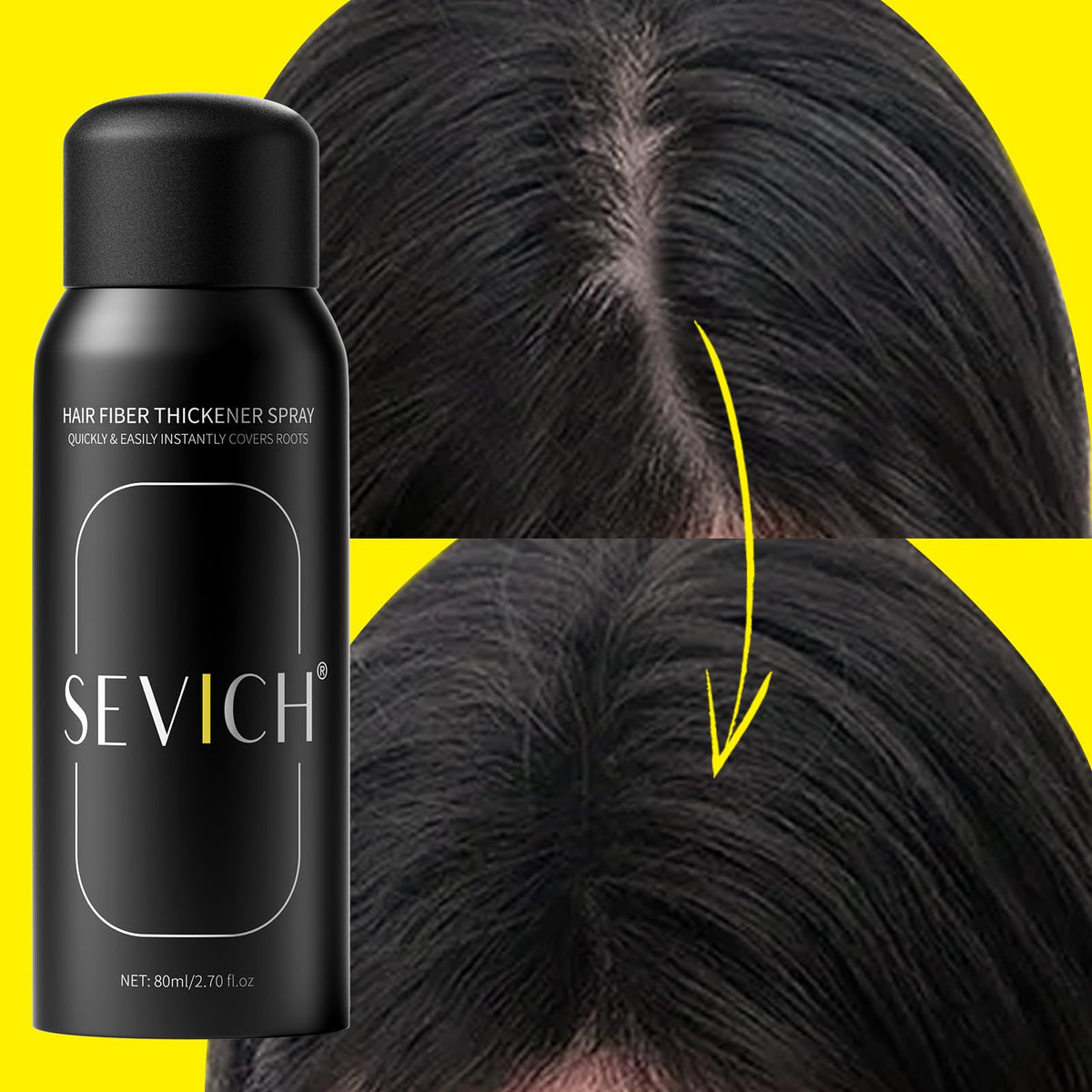 SEVICH product placed on vanity mirror indicating easy daily root touch-up benefit