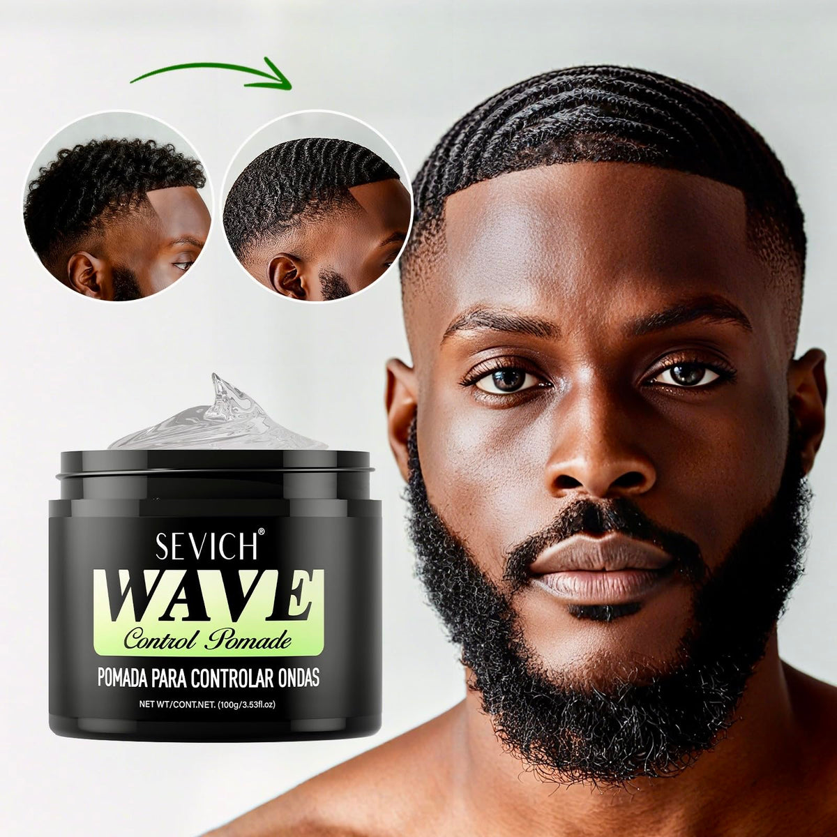 SEVICH texture close-up highlighting smooth, non-greasy formula benefit
