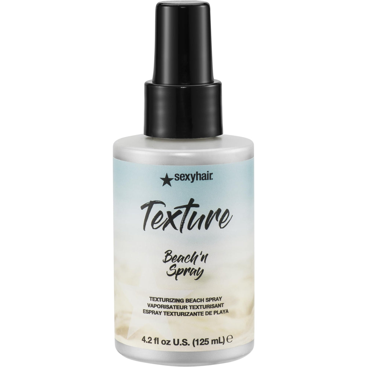 SexyHair Beach'n Spray front bottle showing label and benefit of natural shine