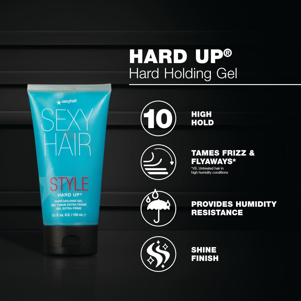 SexyHair before and after showing frizz control benefit