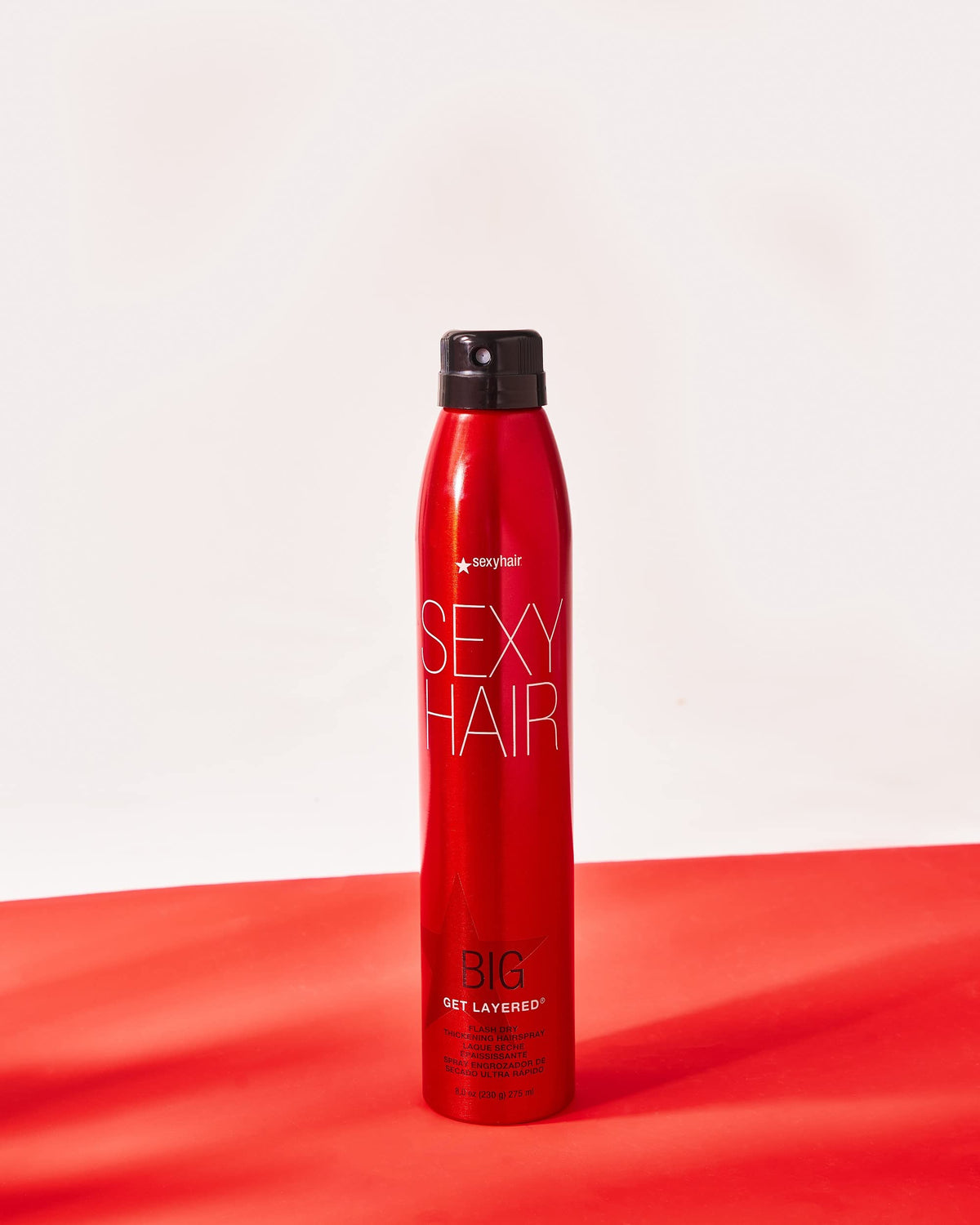 SexyHair Big on bathroom vanity styled with brushes for ready-to-use