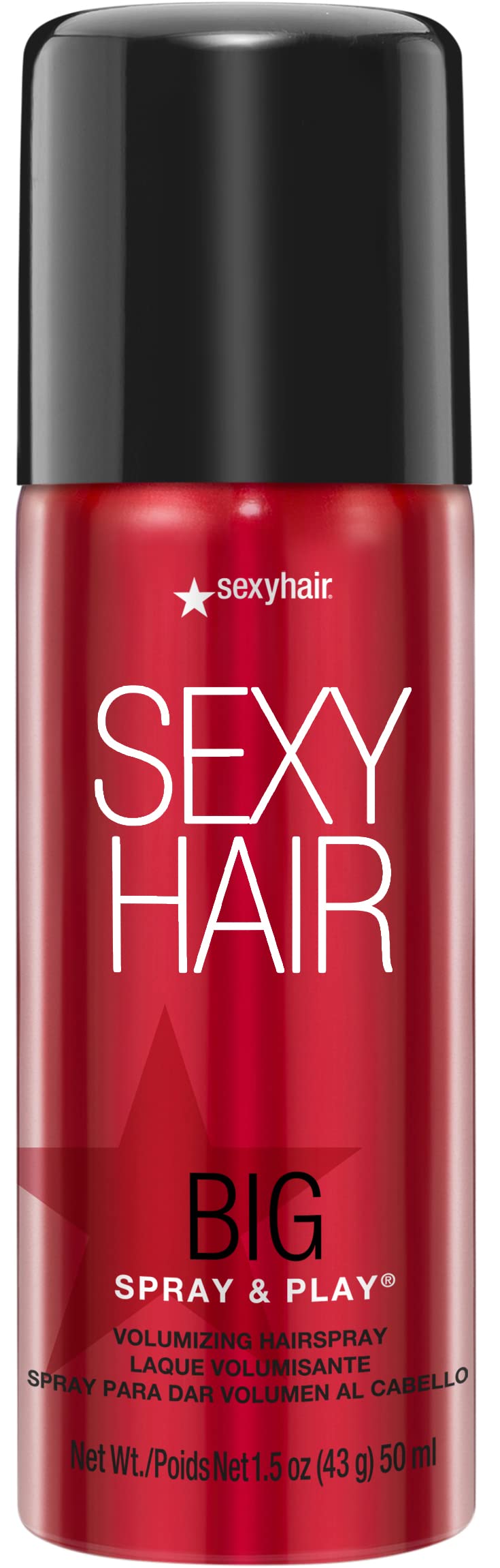 SexyHair travel-size can front view showing brand and volumizing benefit