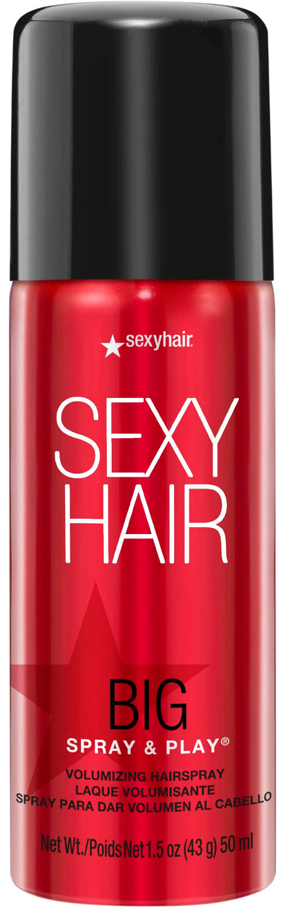 SexyHair travel-size can front view showing brand and volumizing benefit