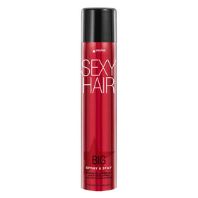 SexyHair front packaging showing 9 oz can and strong hold benefit