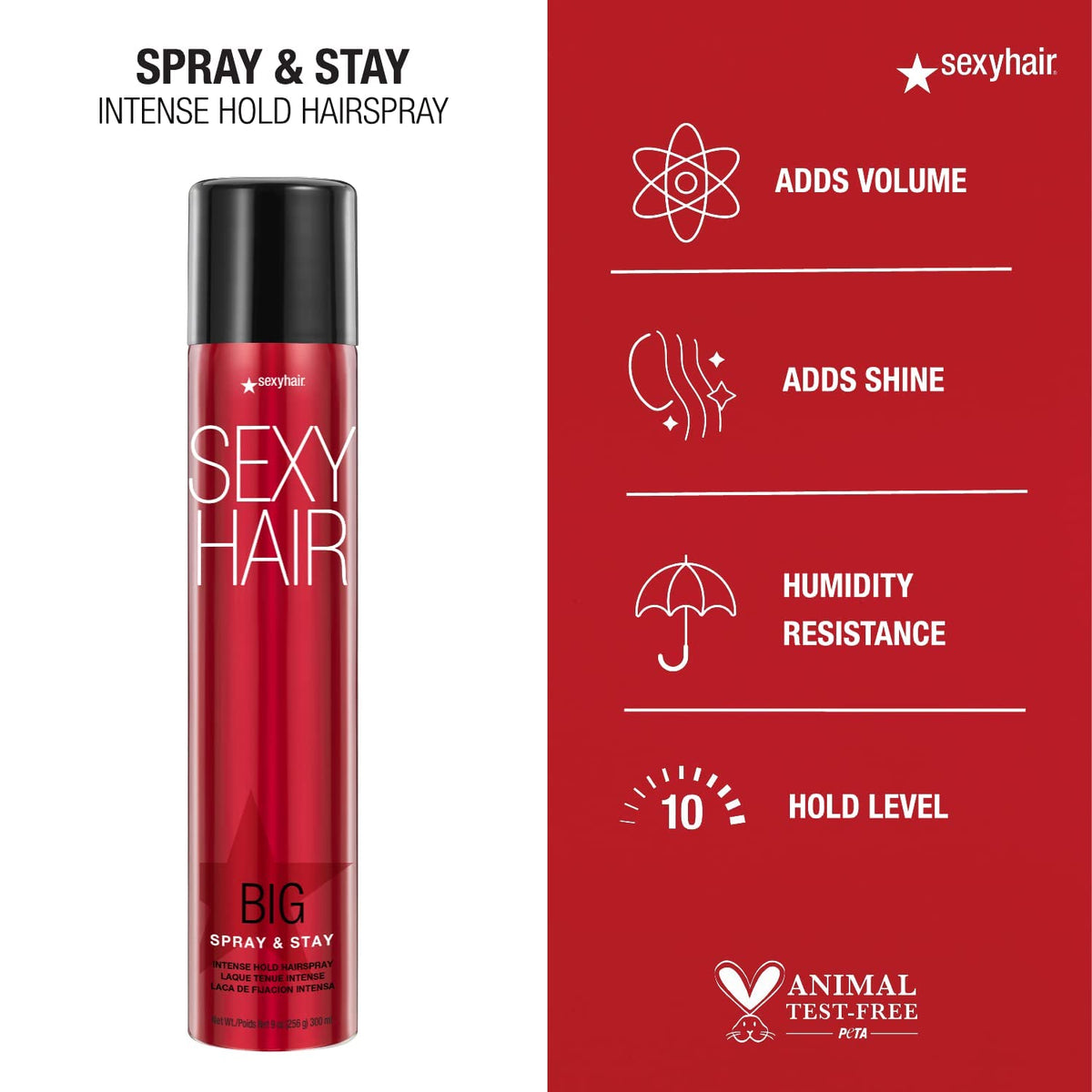SexyHair before and after photo showing added volume and shine