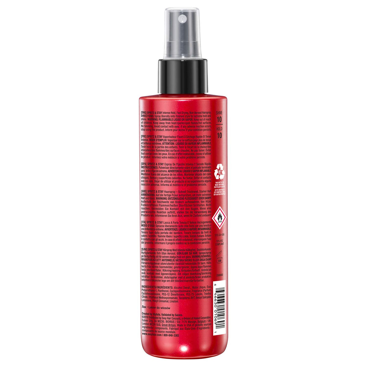 SexyHair close-up nozzle detail highlighting non-aerosol spray control
