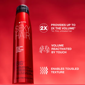 SexyHair closeup nozzle highlights precise spray for even coverage