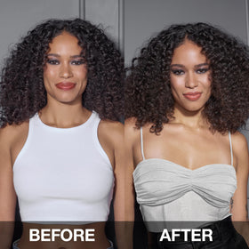 SexyHair curling crème being applied to hand, demonstrates smooth distribution benefit