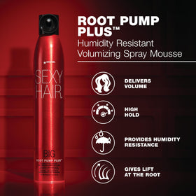 SexyHair foam closeup airy texture demonstrating lightweight lift