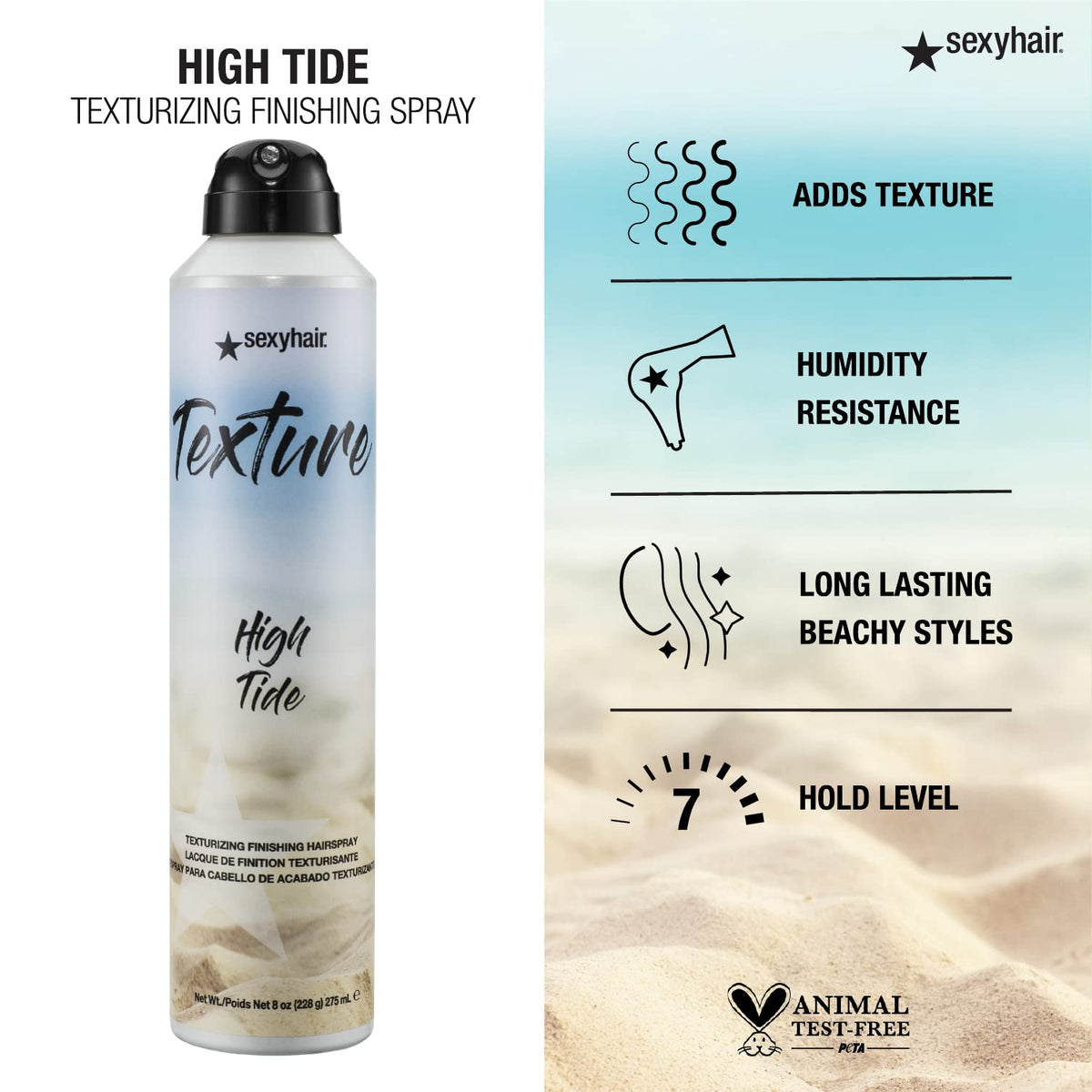 SexyHair High Tide close-up of mist texture for buildable hold