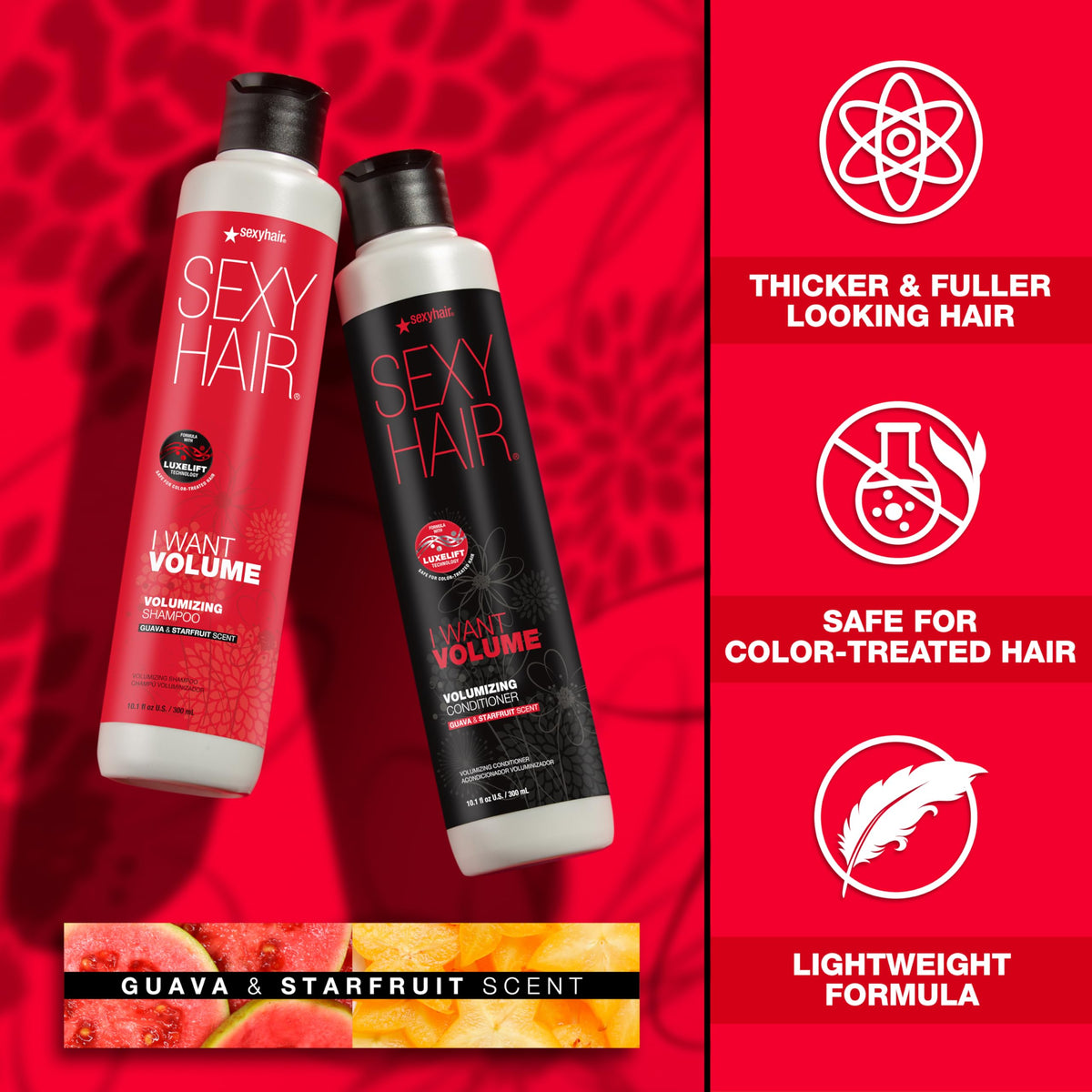 SexyHair conditioner creamy texture on palm highlighting lightweight conditioning benefit
