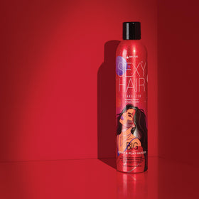 SexyHair lifestyle model displaying amplified volume and long-lasting hold benefit