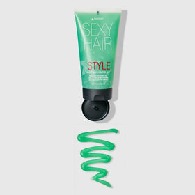 SexyHair 5.1 oz bottle next to a common object showing scale