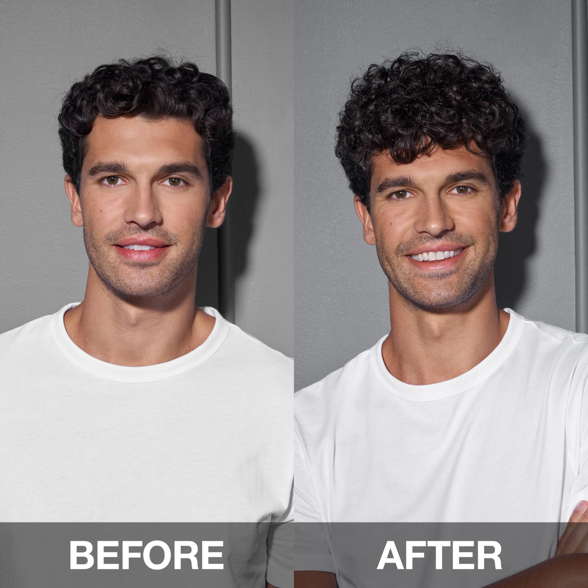 Stylist applying SexyHair pomade to short hair for controlled, polished hold