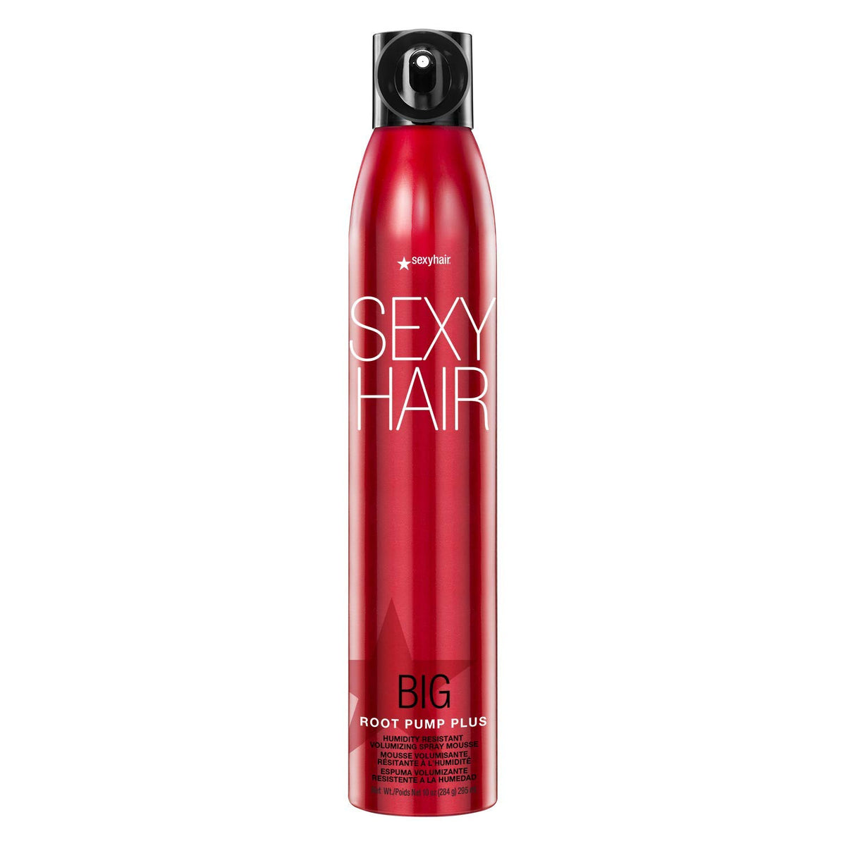 SexyHair Root Pump Plus front packaging showing product and benefit of long-lasting volume