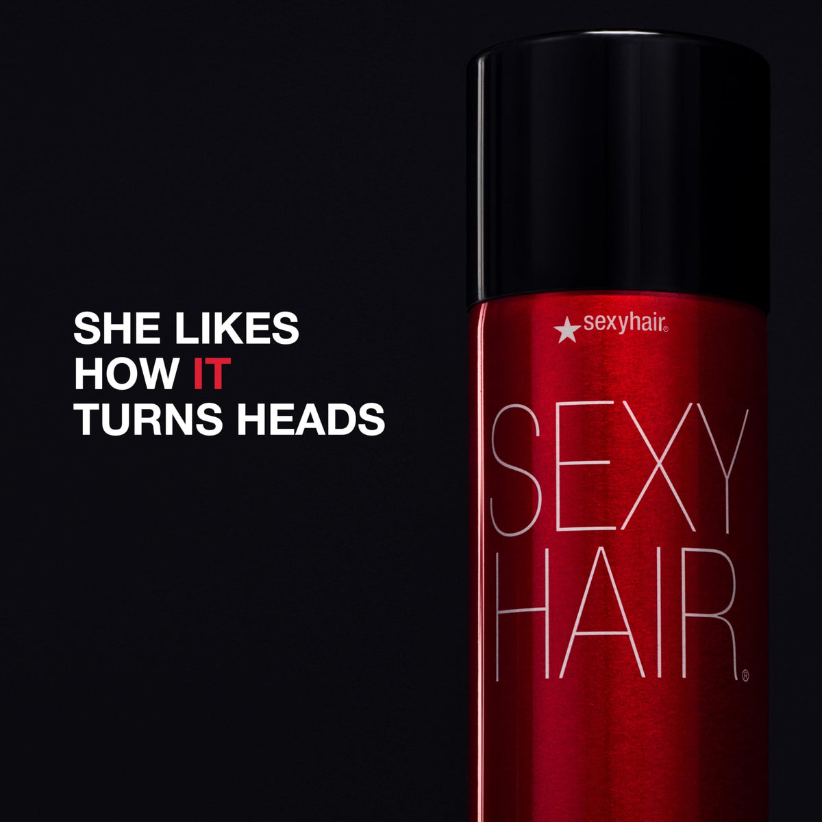 SexyHair side label showing product information and benefits