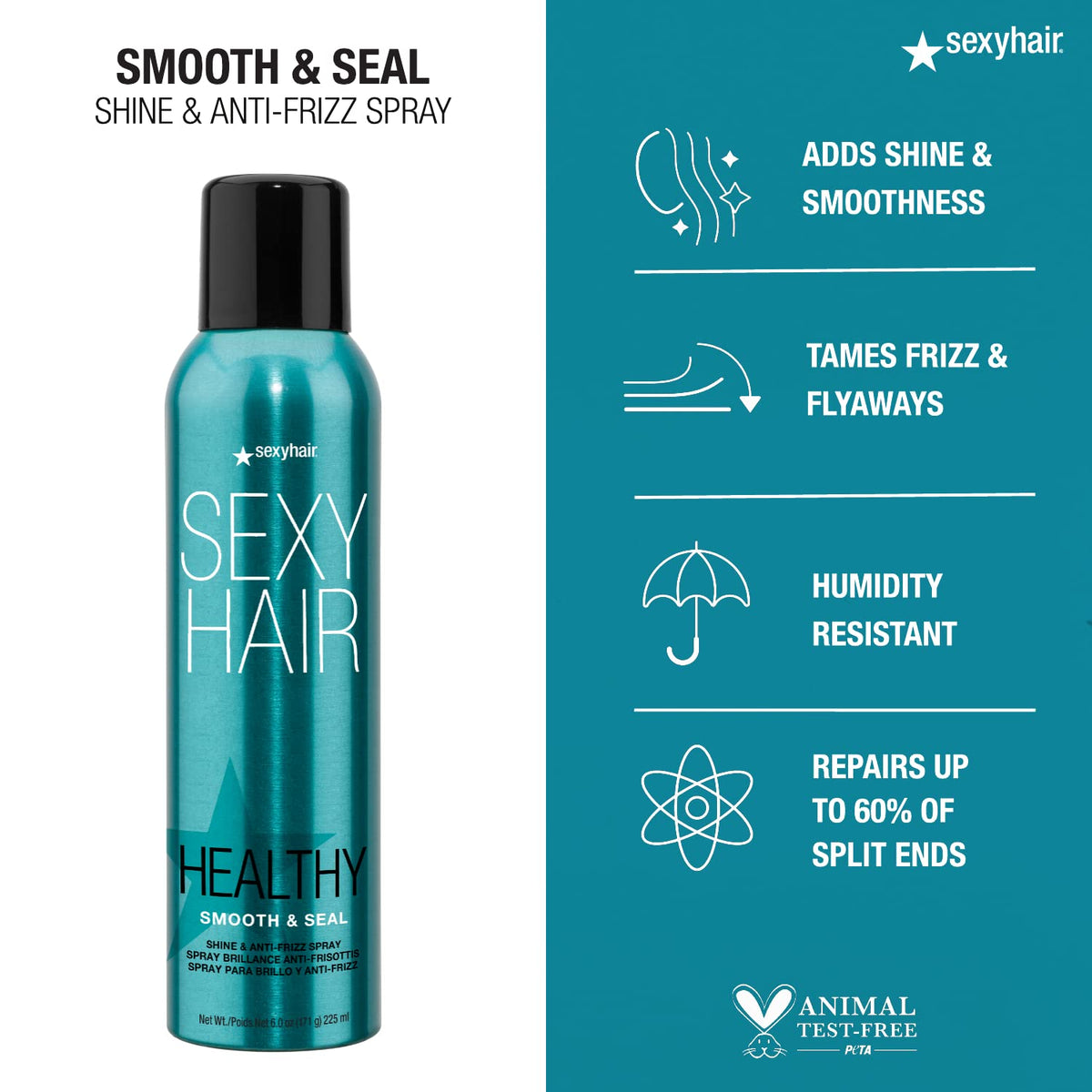 SexyHair close-up on hair cuticle texture showing smoothing effect