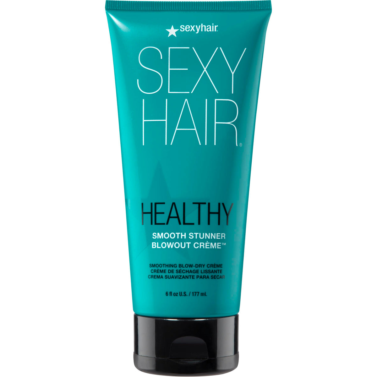 SexyHair Smooth Stunner front bottle showing label and benefit for nourished blowouts