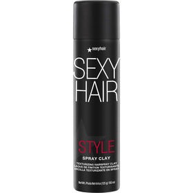 sexyhair spray clay front can showing brand and product — clear product ID