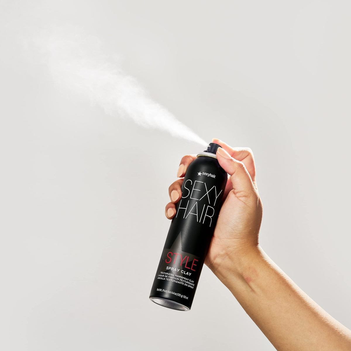 sexyhair spray clay mid-air spray on hair — adds instant texture and grip